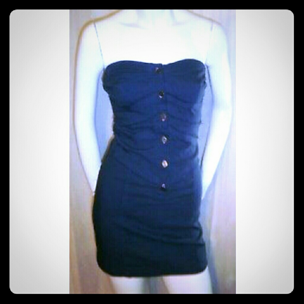 XS/S OLSENBOYE Structured Button Bodycon Dress